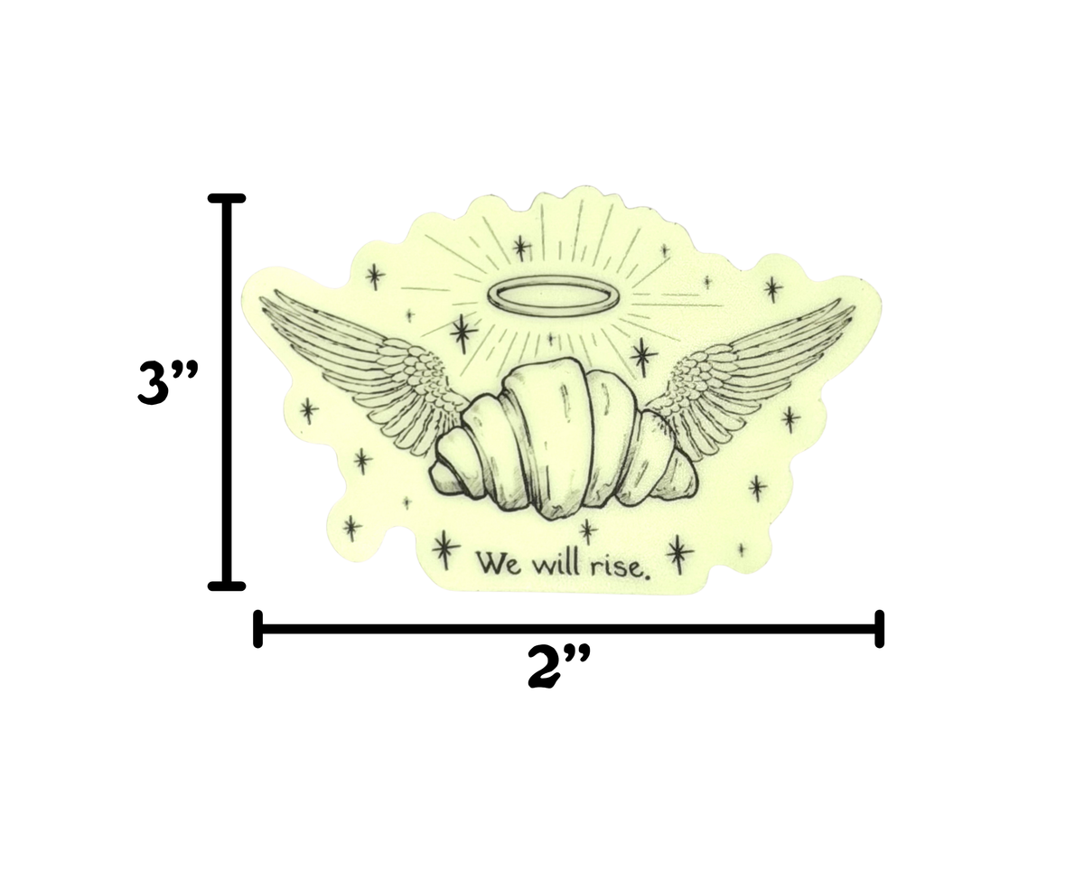 Holy croissant sticker - Glow in the dark
