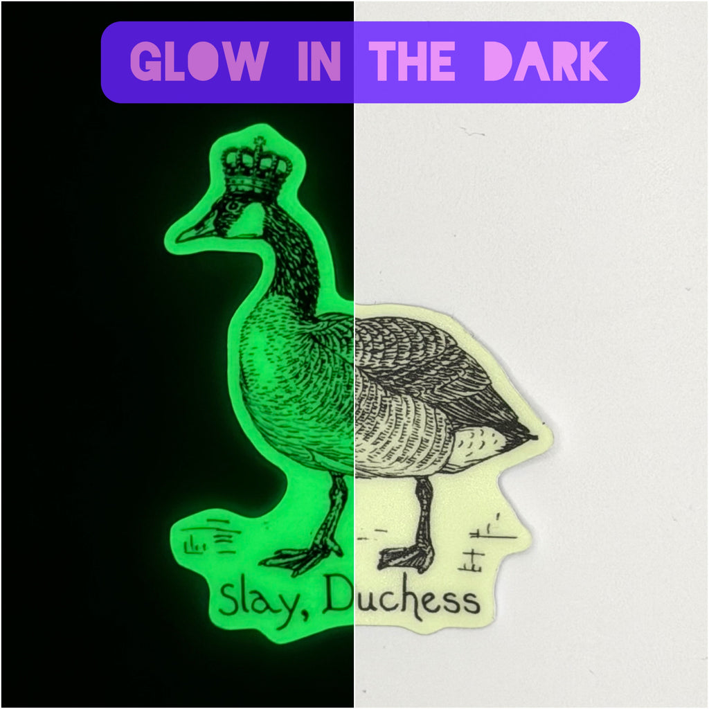 Goose royalty sticker - Glow in the dark