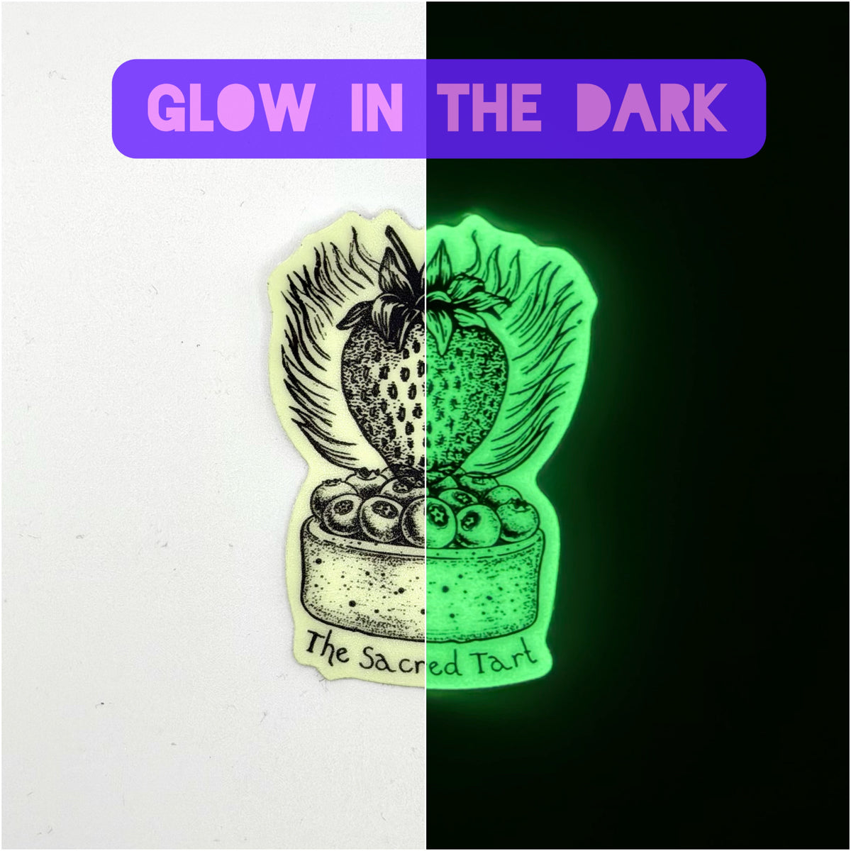 Sacred tart - Glow in the dark sticker