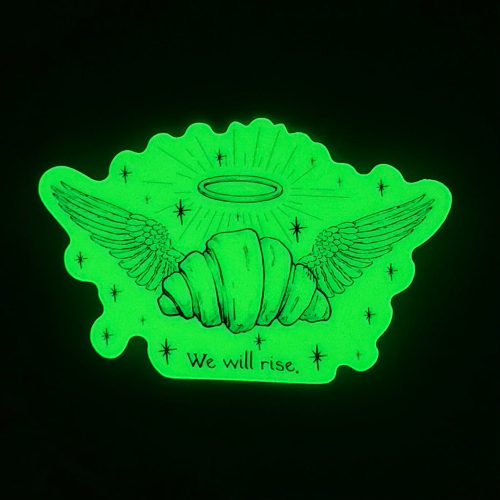 Holy croissant sticker - Glow in the dark