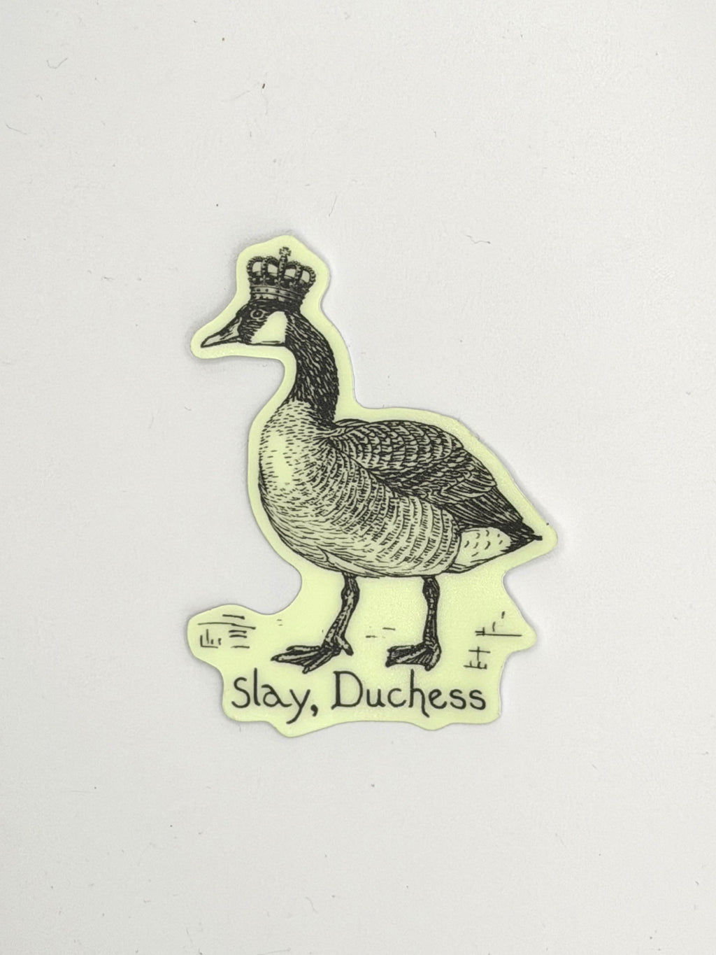 Goose royalty sticker - Glow in the dark