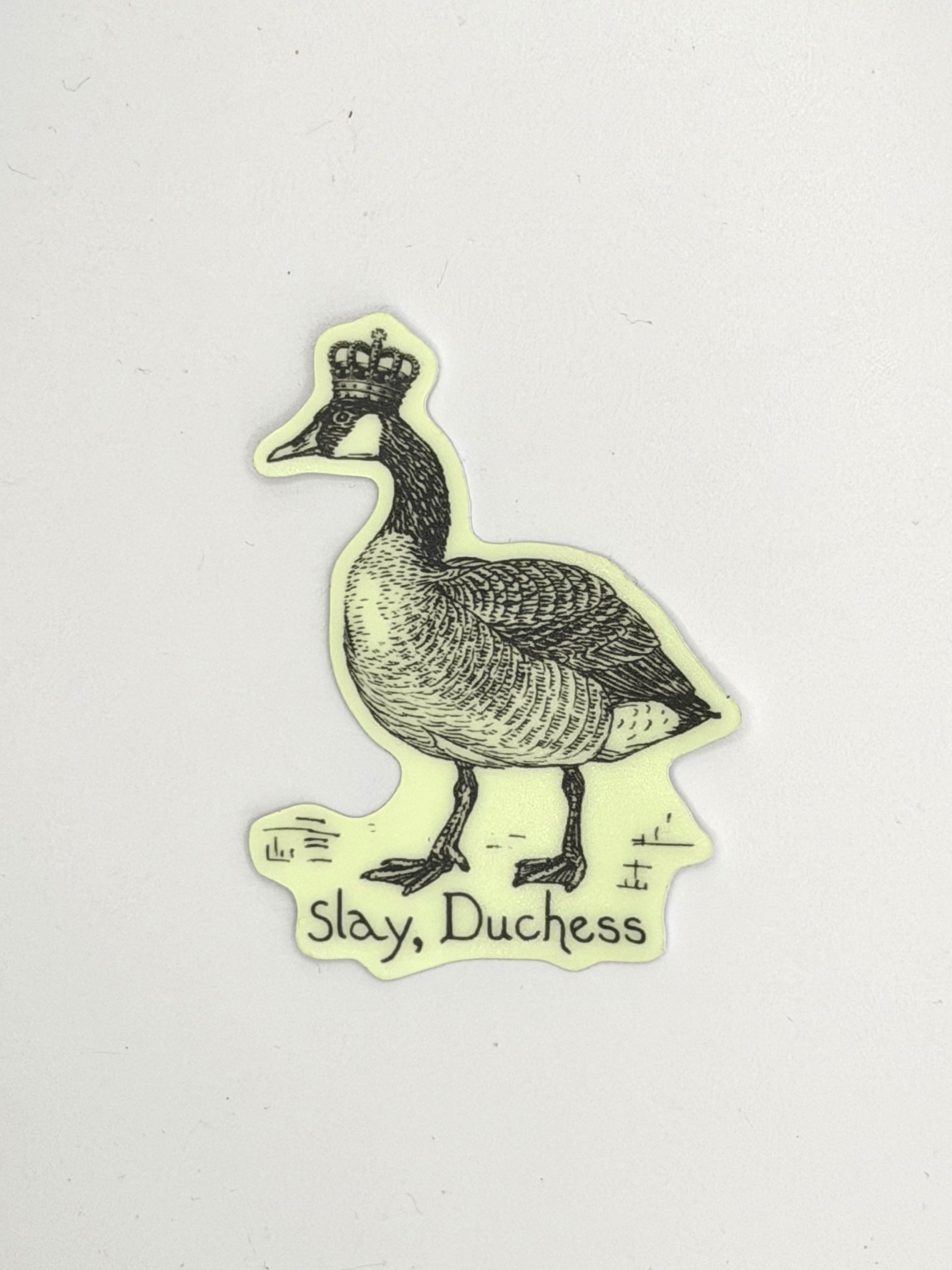Goose royalty sticker - Glow in the dark